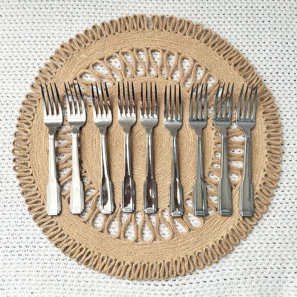 Mikasa Japan 18/8 Stainless Steel The Ritz Flatware Set of 9 Dinner Forks - Picture 1 of 6